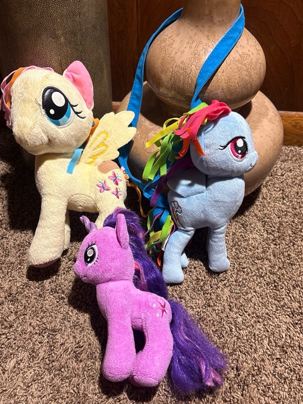 My Little Pony Plush Trio - Blue, Purple & Cream Pony Set